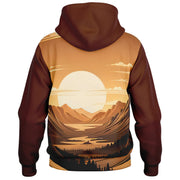 Golden Mesa Hooded Baseball Jacket