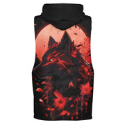 Crimson Wolf Sleeveless Hoodie