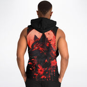 Crimson Wolf Sleeveless Hoodie