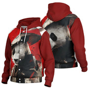 Panda Path Hooded Baseball Jacket