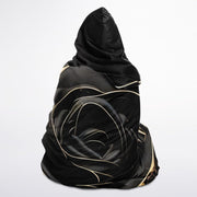 Midnight Bloom Hooded Blanket