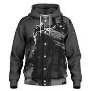 Cliffside Shadow Hooded Baseball Jacket