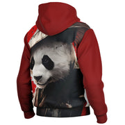 Panda Path Hooded Baseball Jacket