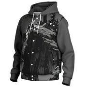 Cliffside Shadow Hooded Baseball Jacket