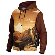 Golden Mesa Hooded Baseball Jacket