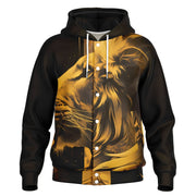 Golden Majesty Hooded Baseball Jacket