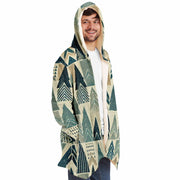 Tree Line Geometry Hooded Cloak