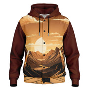 Golden Mesa Hooded Baseball Jacket