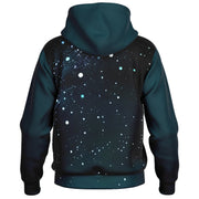 Cosmic Drift Hooded Baseball Jacket