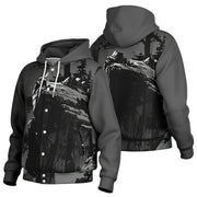 Cliffside Shadow Hooded Baseball Jacket