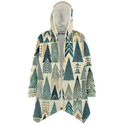 Tree Line Geometry Hooded Cloak