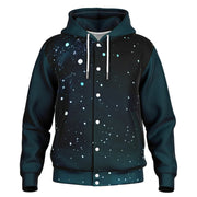 Cosmic Drift Hooded Baseball Jacket