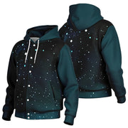 Cosmic Drift Hooded Baseball Jacket