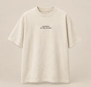 HOODED Afterhours Oversized T-Shirt in ecru — product concept