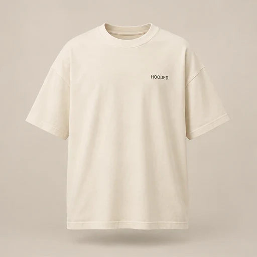 HOODED Everyday Oversized T-Shirt in ecru — product concept