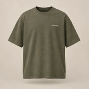 HOODED Everyday Oversized T-Shirt in olive — product concept