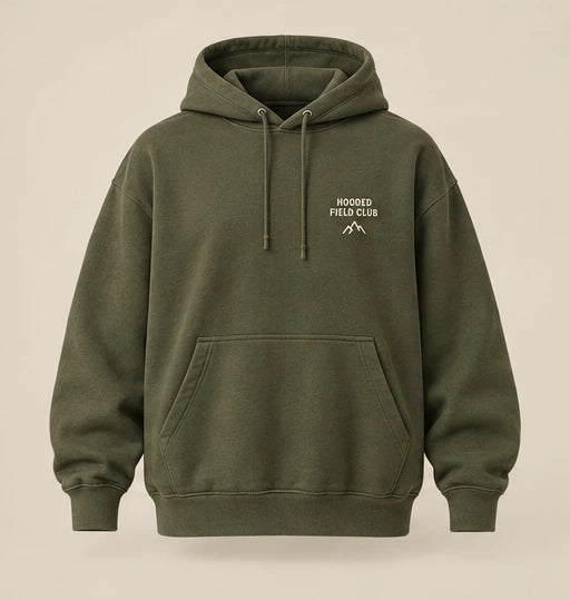 HOODED Field Oversized Hoodie in olive — product concept
