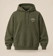 HOODED Field Oversized Hoodie in olive — product concept