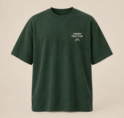 HOODED Field Oversized T-Shirt in forest — product concept