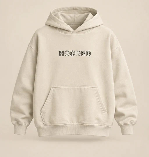 HOODED Outline Oversized Hoodie in bone — product concept