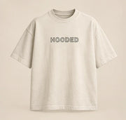 HOODED Outline Oversized T-Shirt in bone — product concept
