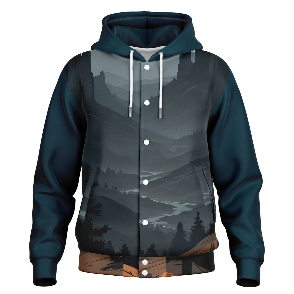 Summit Moon Hooded Baseball Jacket