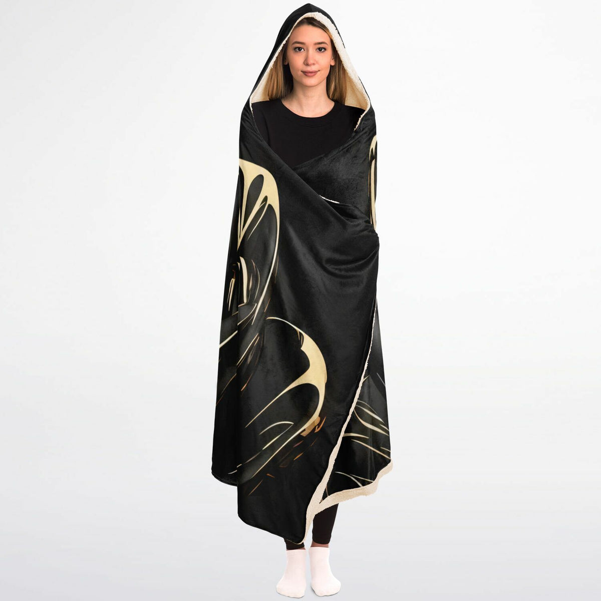 Golden Rose Hooded Blanket
