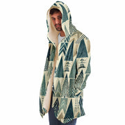 Tree Line Geometry Hooded Cloak