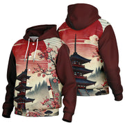 Pagoda Serenity Hooded Baseball Jacket