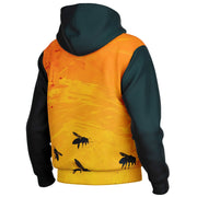 Golden Swarm Hooded Baseball Jacket