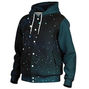 Cosmic Drift Hooded Baseball Jacket