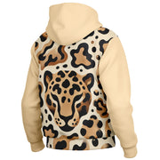 Leopard's Shadow Hooded Baseball Jacket