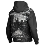 Cityscape Wanderer Hooded Baseball Jacket