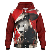 Panda Path Hooded Baseball Jacket