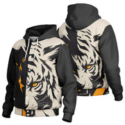 Tiger's Gaze Hooded Baseball Jacket