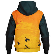 Golden Swarm Hooded Baseball Jacket