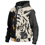 Tiger's Gaze Hooded Baseball Jacket