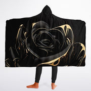 Midnight Bloom Hooded Blanket