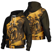 Golden Majesty Hooded Baseball Jacket