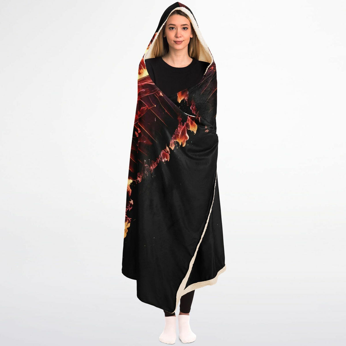 Blazing Butterfly Hooded Blanket