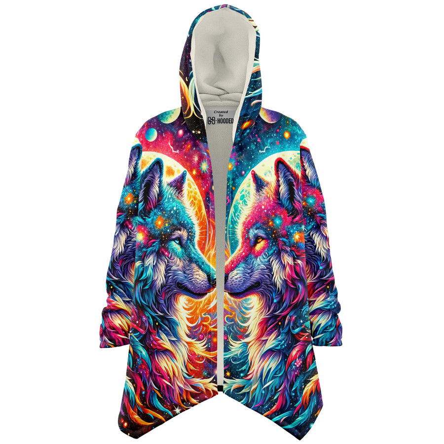 Galactic Spirit Wolf Hooded Cloak